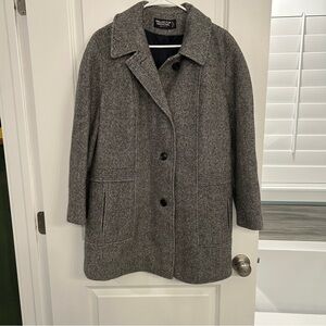 Women's Classic Gray Wellington Fashions Wool Coat Union Tag